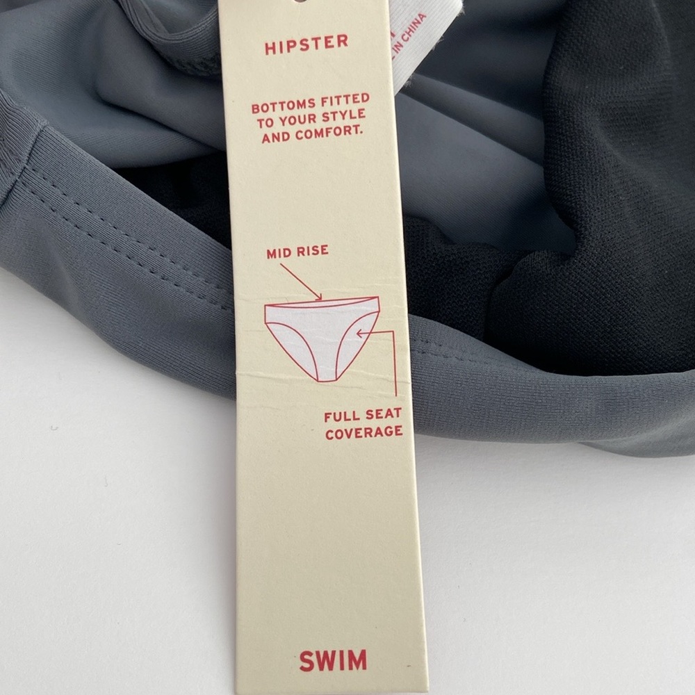 New With Tags Womens Grey Two-Piece Tankini Bathing Suit Size M - Picture 8 of 11